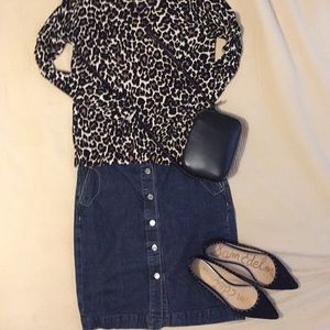 J Crew vintage denim pencil skirt size 10 USA made